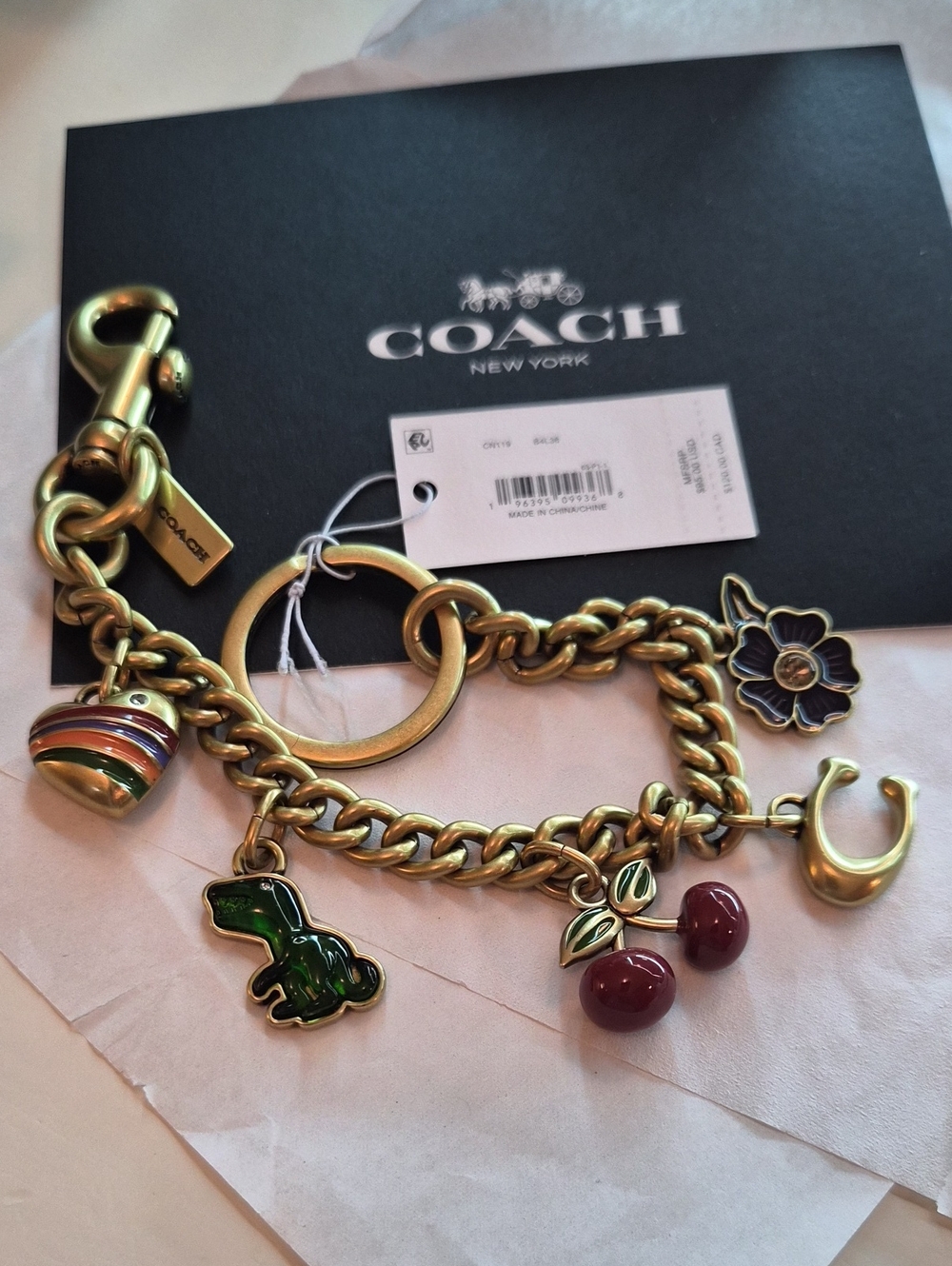 Coach Motif Chain Bag Charm CN119 - w/charm bag - The OG DIY Charms -